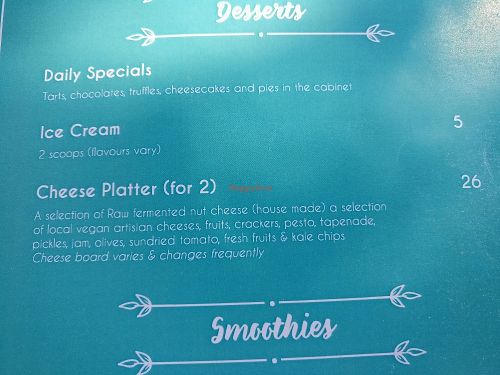 cheese platter  at Namaste Nourishment in Ballarat