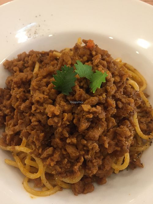 Soy bolognese .... YUM!! at Cafe Nature in Kurashiki