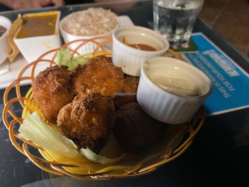 Cauliflower pieces from appetisers selection  - super good!!!  at Hemingway's By The Bay in Outlying Islands