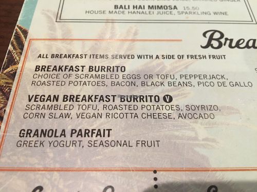 Vegan breakfast burrito  at LAX - Golden Road Brewing - T6 in Los Angeles