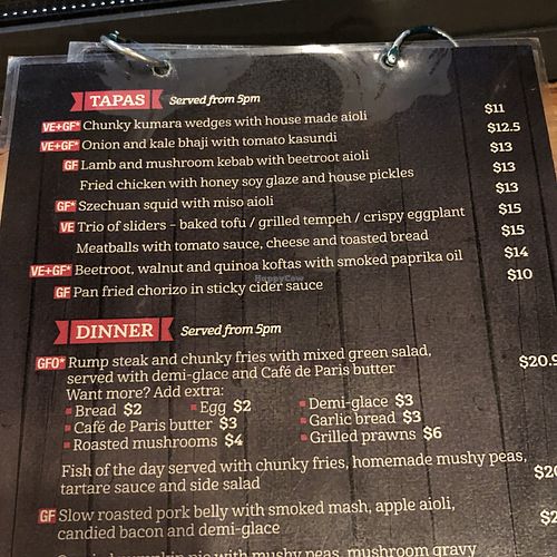 Tapas from 5pm at Atlas Beer Cafe in Queenstown