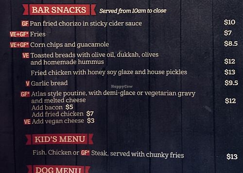 Snacks at Atlas Beer Cafe in Queenstown