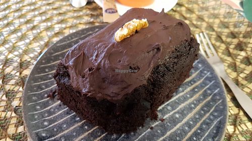 Chocolate cake at Dona Flor Cafe in Lisbon