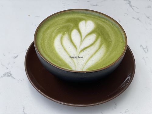 Matcha with oatly milk  at Ginko in Graz