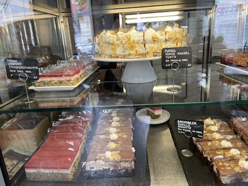 Selection of vegan cakes   at Ginko in Graz