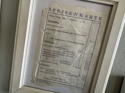 old menu  at Ginko in Graz