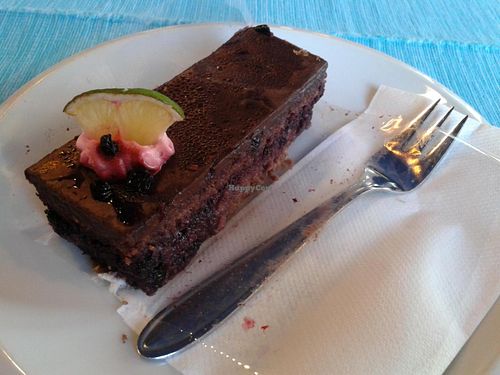 Yummy chocolate cake at Ginko in Graz