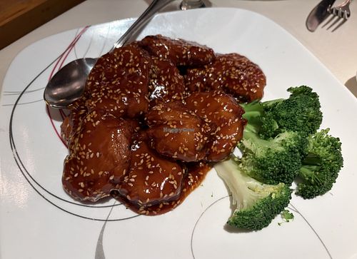 Vegan sesame chick’n!  at Mr Wok & Sushi in Tenafly
