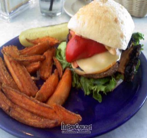 Portobello sandwich.   at Food For Thought in Williamsburg