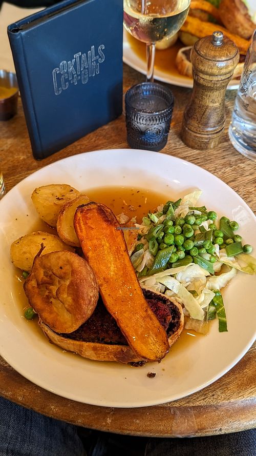 Beet Wellington (look! A vegan Yorkshire pud!) at The Spread Eagle in East London