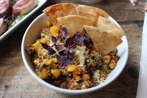 Corn Esquites and Totopes at The Spread Eagle in East London