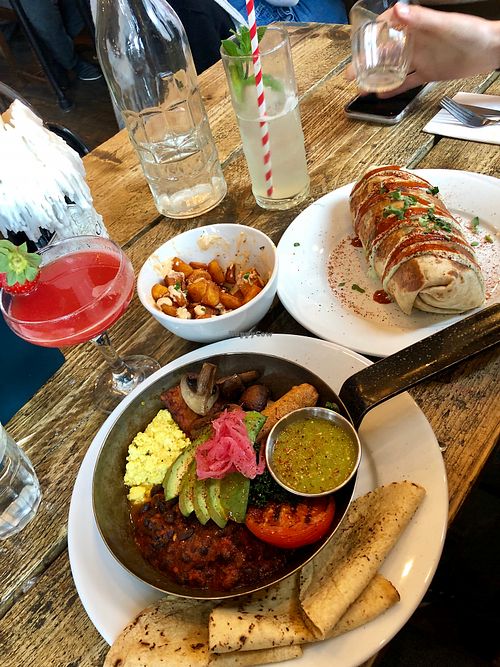 Brunch options: fry up and burrito - the burrito was the best!! at The Spread Eagle in East London