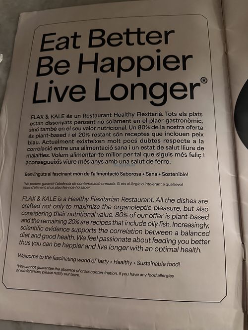   at Flax & Kale - Sant Pere Mes in Barcelona