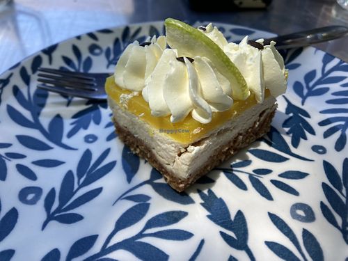Daily menu: lemon pie with maracuya  at Basilic Bistrot in Coyhaique
