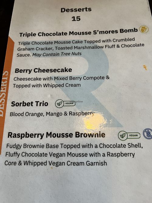 Had the Raspberry Mousse Brownie. It was visually appealing and very tasty. I ate the whole thing. I also had the Harvest Bowl. Very nourishing. I loved the vegan options .  at Rocker in Olympic Valley