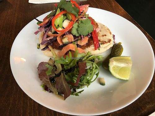 Thai burger (vegan)  at One Sixty in Burnley