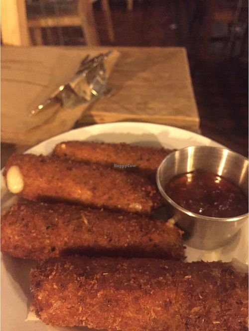 Vegan mozzarella sticks  at The Blacksmith & The Toffeemaker in London