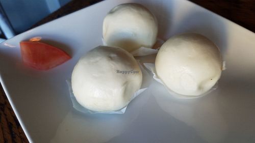 Steamed buns at Amituofo Vegan Cuisine in Brooklyn