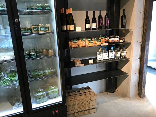 items for sale at Meshek Barzilay Deli in Tel Aviv