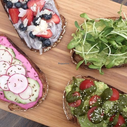 Avacado and cashew toasts at Ginger Juice in Henrico