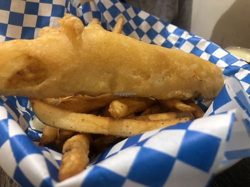 Phish and chips  at Planted in Hamilton in Hamilton