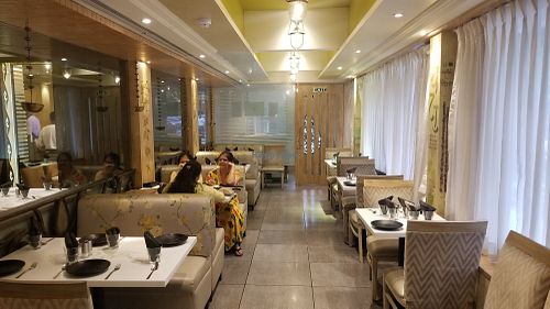 Inside at Aharveda Restaurant in Mumbai