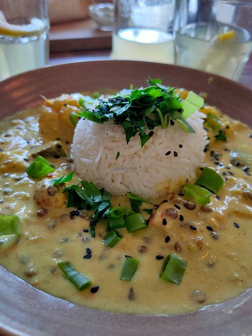 Curry lentils rice at Karls Kraut in Luzern
