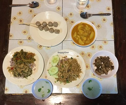 selections from bain Marie at Ming Zhen in Chiang Mai