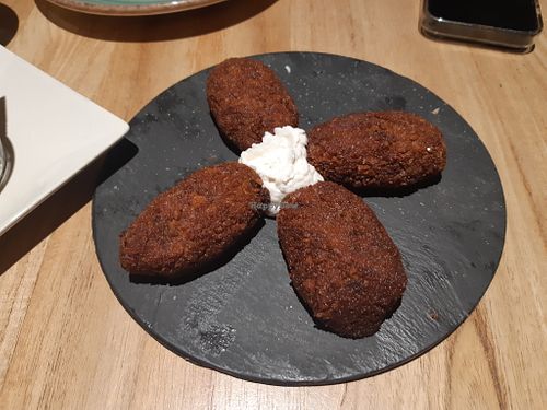 Mushroom croquettes at Alive in Barcelona