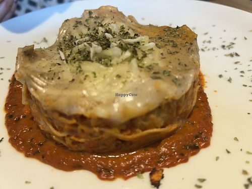 Lasagne with mince and Heura chicken   at Alive in Barcelona