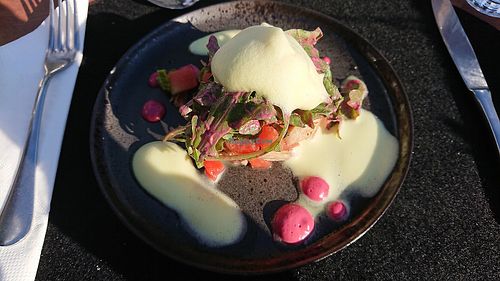 rocket and watermelon salad at V-mOnd in Thun