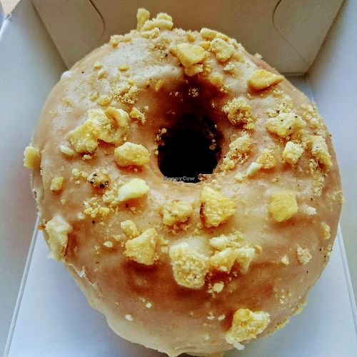 banana and peanut butter doughnut at Dough Society in East London