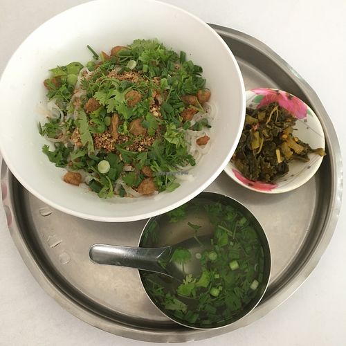 Shan noodles is a quick and easy, filling and delicious dish for 40b I think. Comes with pickle and clear soup. at YG Restaurant in Mae Sai