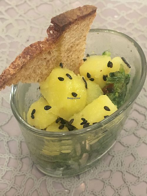 Potatoes and chicory  at Sesamo Nero in Pescara