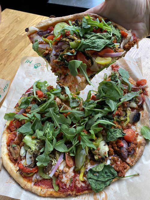 Vegan pizza  at Blaze Pizza in Storrs