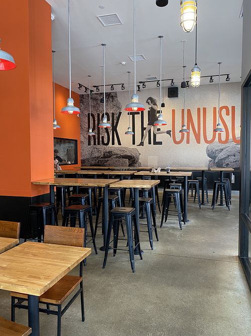 Seating  at Blaze Pizza in Storrs