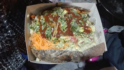 vegan baked potato at Kumpirista in Athens