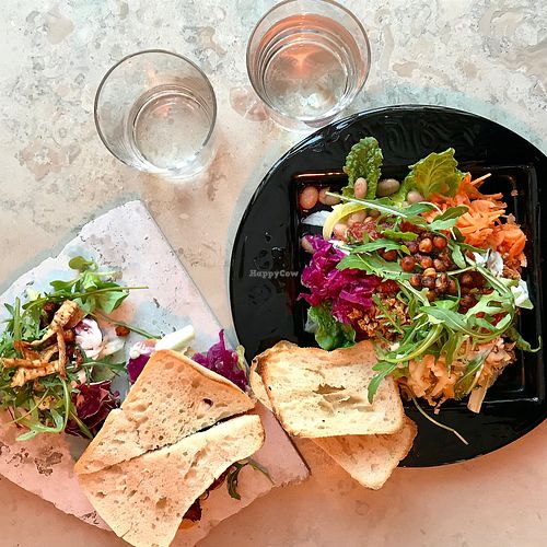 Walnut Salad and Aubergine Club Sandwich  at Stora Ego in Visby