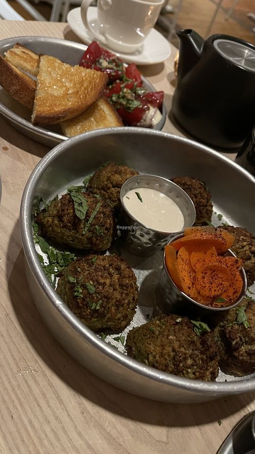 Baked falafel  at Aleph Middle Eastern Eatery in Vancouver