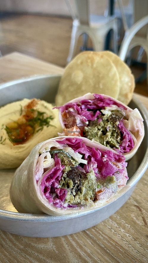 Falafel wrap  at Aleph Middle Eastern Eatery in Vancouver