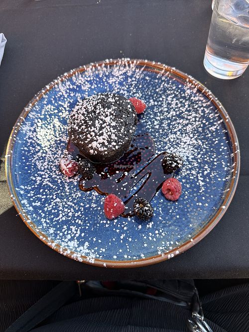 Vegan chocolate cake   at Wildest Restaurant & Bar in Palm Desert