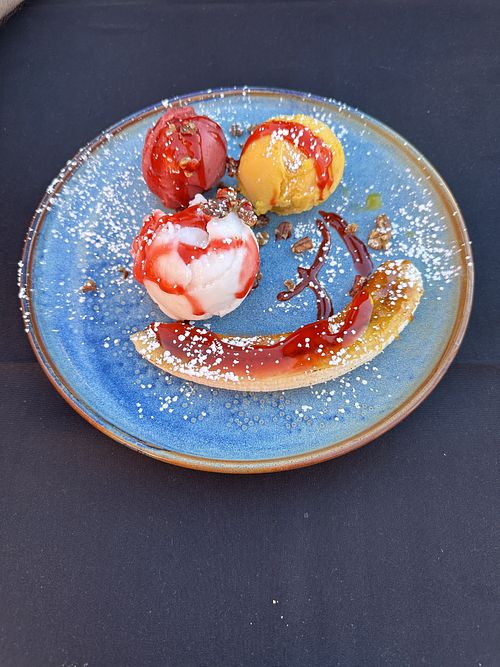 Vegan banana split  at Wildest Restaurant & Bar in Palm Desert