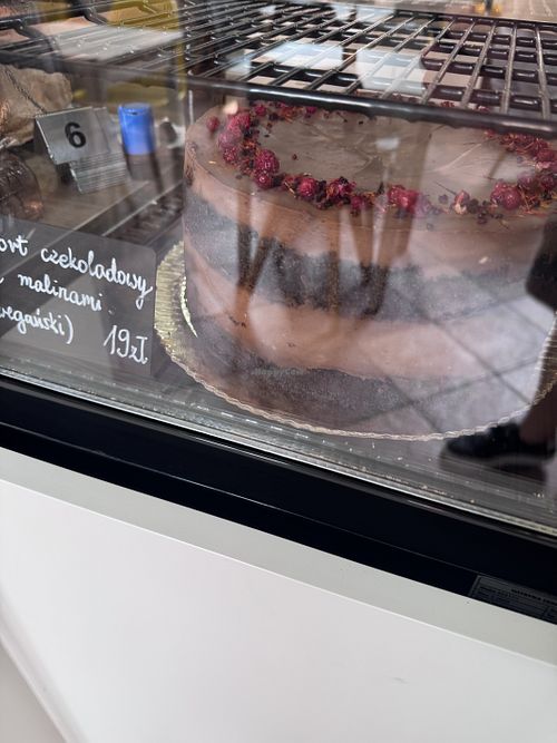 The vegan cake   at Cherubinowy Wedrowiec in Wroclaw
