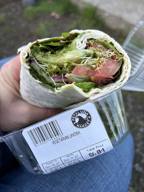 Don’t get this - it has sneaky cheese in it! ☹️  at Petaluma Market in Petaluma