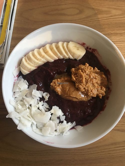 Acai berry bowl with toppings at My Goodness in Berlin