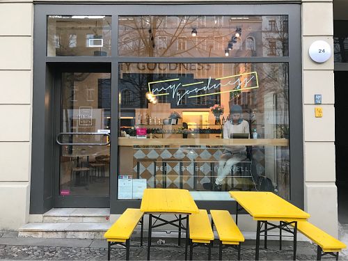 Outside  at My Goodness in Berlin