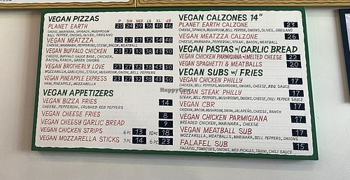 Interior Vegan Offerings - Spendy  at Bizza in San Francisco