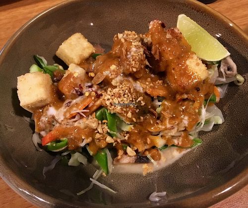 Boon Choo Vegan peanut sauce with vegetables and tofu at Boon Choo Thai Express in Flat Rock