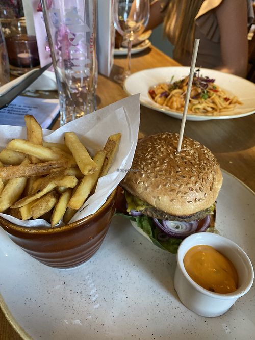 Mushroom burger   at The Dun Cow in Rugby