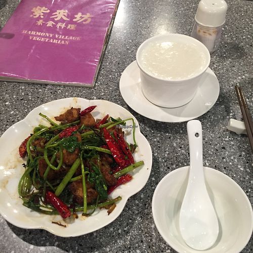 Food at Harmony Village Vegetarian in Hong Kong Island
